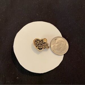 Gold Tone Heart-Shaped 'You Are Loved' with a Dove Pin